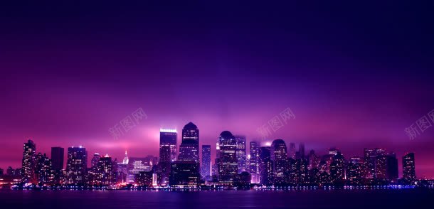 蓝紫色的神秘宁静城市jpg设计背景_新图网 https://ixintu.com 城市 宁静 神秘 紫色