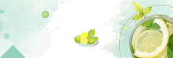 柠檬水海报淘宝天猫电商夏日美食饮料果汁清新手绘海报高清图片