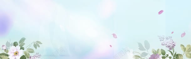 万花丛中banner创意jpg设计背景_新图网 https://ixintu.com 女装 背景 花瓣