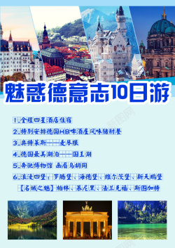 德意志德国德意志旅游景点海报背景高清图片