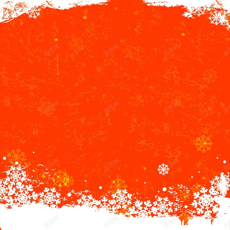 雪花矢量图ai设计背景_新图网 https://ixintu.com 下雪 冬天 旧纹理 橙色 纹理 质感 雪花 飘雪 矢量图