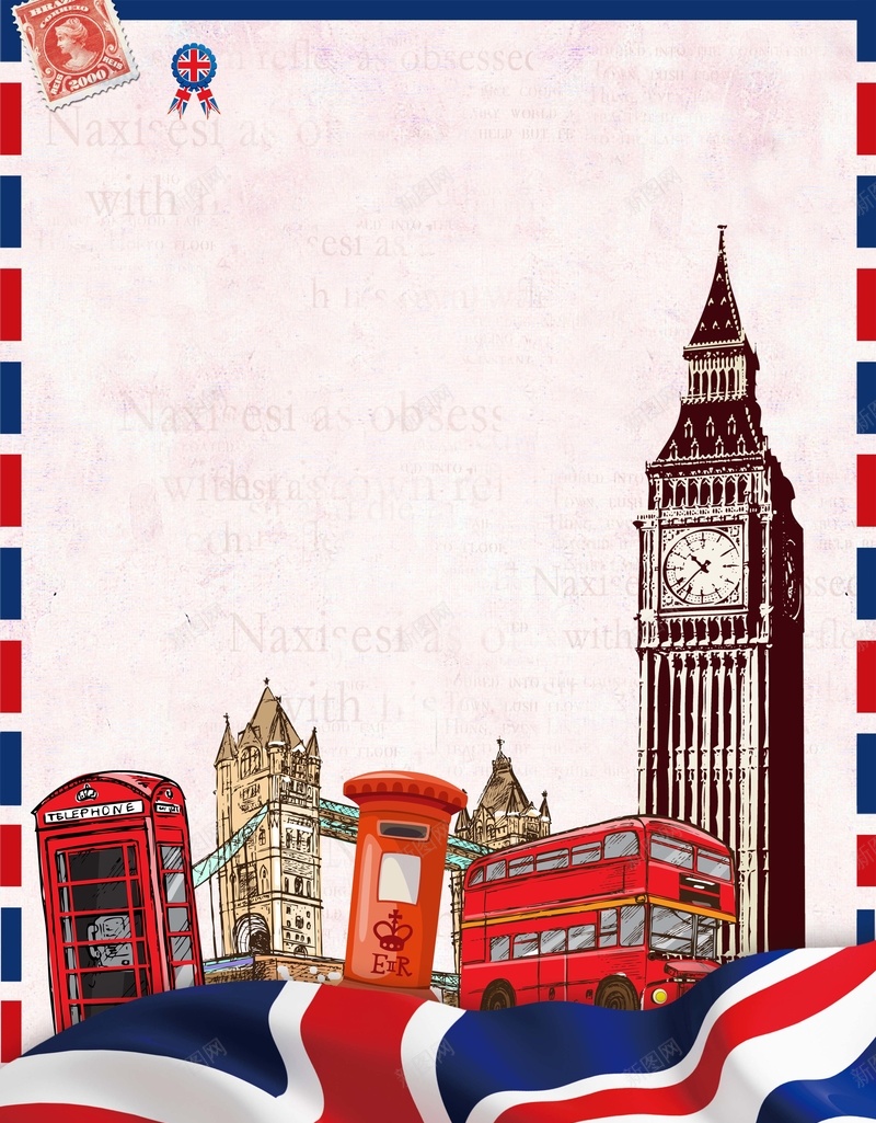 英国伦敦旅游促销海报背景psd设计背景_新图网 https://ixintu.com 伦敦 促销 创意 大本钟 展板 旅游 旅行 海报 英国