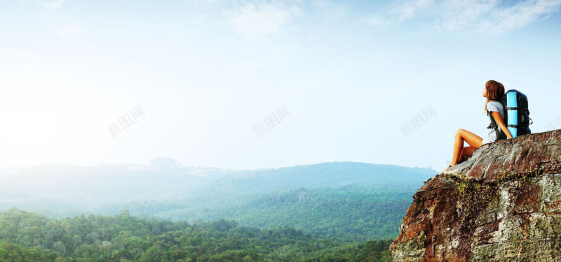 风景背景图jpg_新图网 https://ixintu.com 山峰 户外 摄影 海报banner 背包客 风景