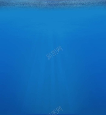 蓝色水下光束海报背景背景