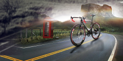 自行车俱乐部创意大气绿色出行自行车海报背景高清图片