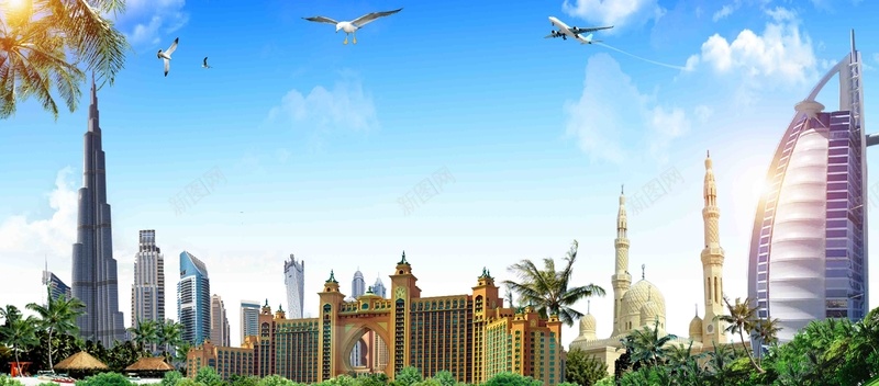 迪拜旅游海报展板背景模板psd设计背景_新图网 https://ixintu.com 宣传 展板 旅行社 活动 海报 简约大气 背景模板 迪拜旅游