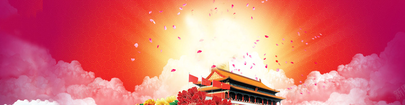 国庆节banner创意摄影图片