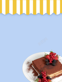 提拉米苏海报甜品店美食蛋糕海报背景高清图片