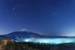 湖波蓝色星空湖波草地高清图片