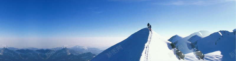 雪山户外背景图jpg_新图网 https://ixintu.com 摄影 海报banner 登山 蓝天 雪山 风景