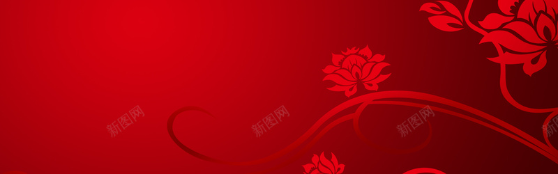 红色牡丹psd设计背景_新图网 https://ixintu.com 中国风 吉祥如意 喜庆 海报banner 牡丹 红色 节日