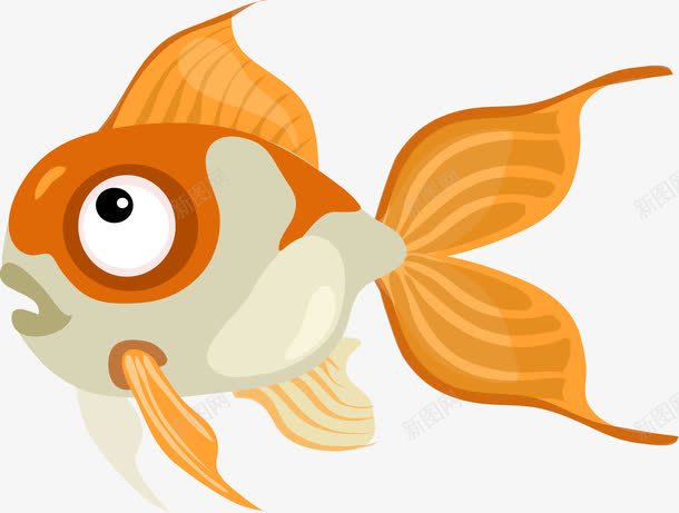 海洋生物金鱼图png免抠素材_新图网 https://ixintu.com 创意 卡通 可爱 手绘 海洋 海洋生物 海鲜 矢量动物 立体 蓝色 金线鱼 鱼