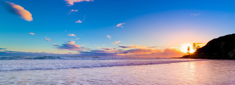 黄金聚宝盆澳大利亚黄金海岸线风景背景摄影图片