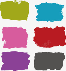 紫色与灰色蓝色紫色灰色油画笔刷矢量图高清图片