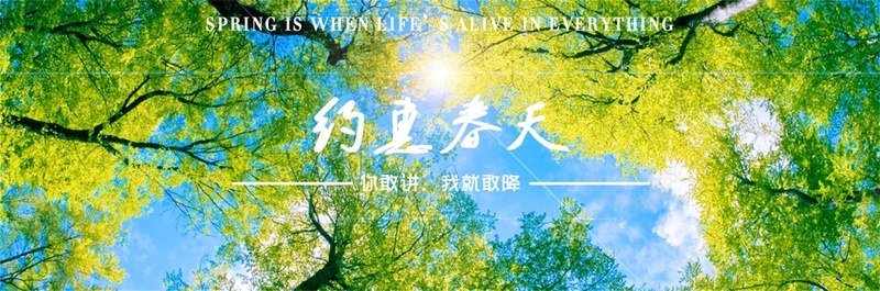 春天主题的网站banner摄影图片