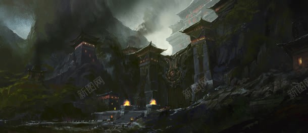 炫酷神秘场景建筑jpg设计背景_新图网 https://ixintu.com 场景 建筑 神秘