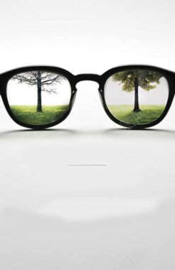 眼镜和树木环保背景模板大全摄影图片