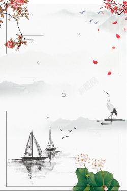 十二乐坊中国风海报灰色水墨大气中国风白露节气背景高清图片