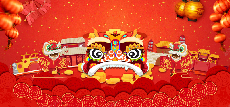 中国风喜庆新年banner背景psd设计背景_新图网 https://ixintu.com 喜迎新春 恭贺新春 新春佳节 新春促销 新春创意 新春年画 新春晚会 新春活动 新春设计 贺 迎新春