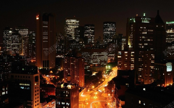 简约都市夜晚背景背景