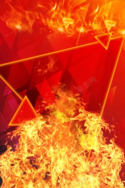 激烈火焰大气中国红火焰热烈高清图片