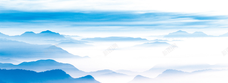 大气磅礴群山背景jpg设计背景_新图网 https://ixintu.com 中国风 大气 山脉 海报banner 群山 蓝色山脉