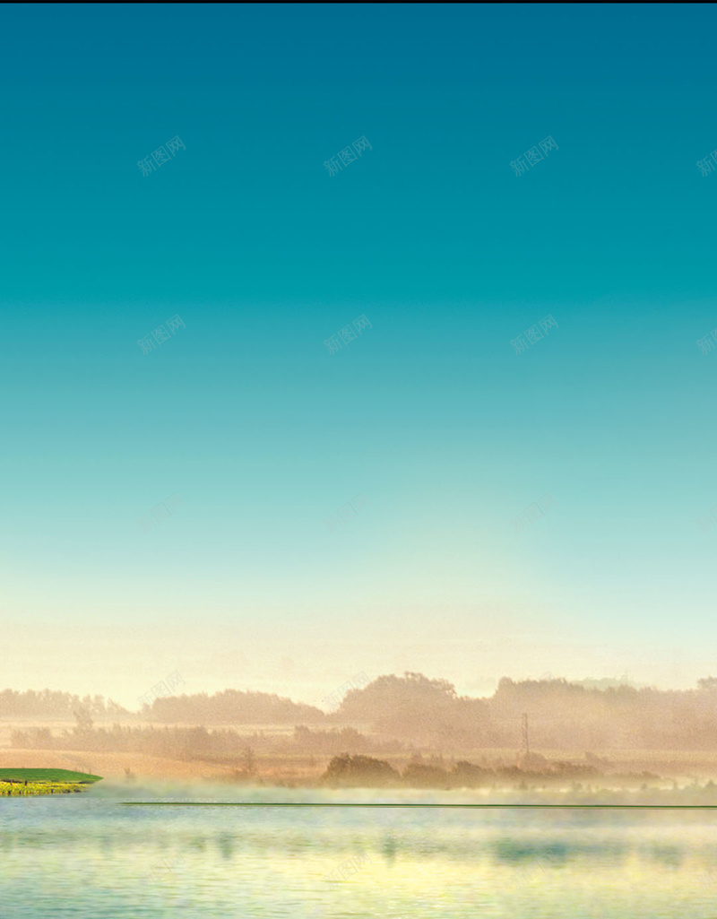 湖边风光H5背景psd_新图网 https://ixintu.com H5 h5 摄影 湖水 湖边 蓝色天空 风景