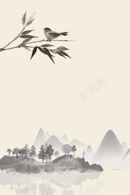 中国传统水墨画背景背景