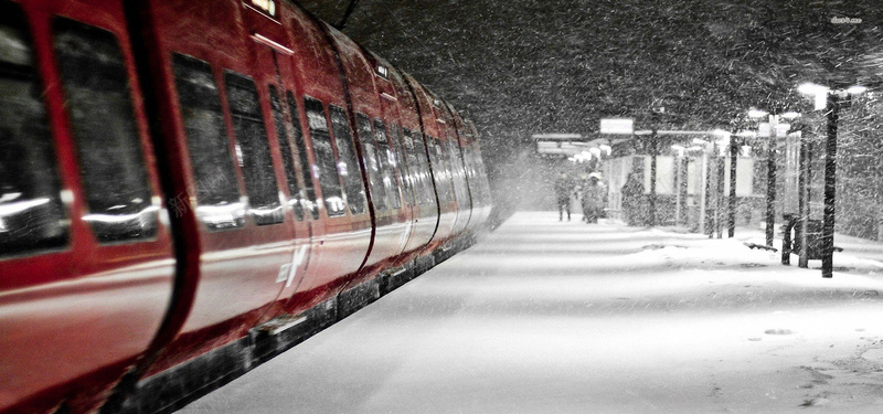 淘宝背景图jpg_新图网 https://ixintu.com 摄影 海报banner 火车 灯光 站台 雪夜 风景