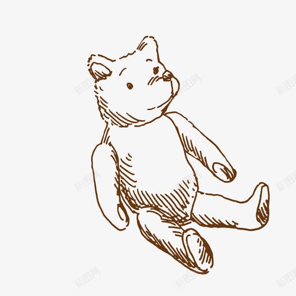 手绘小熊png免抠素材_新图网 https://ixintu.com 可爱 小熊 布娃娃 手绘图 插图 玩偶 简笔图