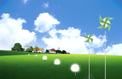绿色家园图片下载蒲公英阳光家园海报背景高清图片