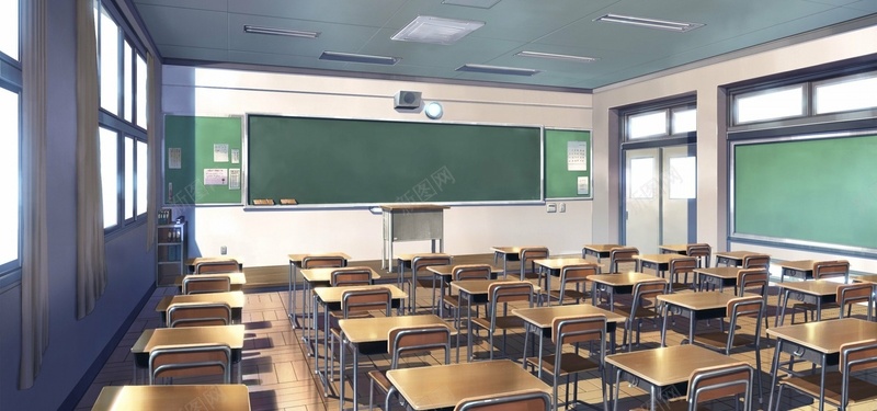 学校室内房屋背景jpg设计背景_新图网 https://ixintu.com 卡通 学校 学校办公椅 小学 小清新 手绘 海报banner 童趣 黑板