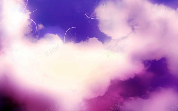 紫色唯美云层jpg设计背景_新图网 https://ixintu.com 云层 图片 紫色