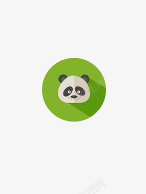 绿色小熊猫图标图标