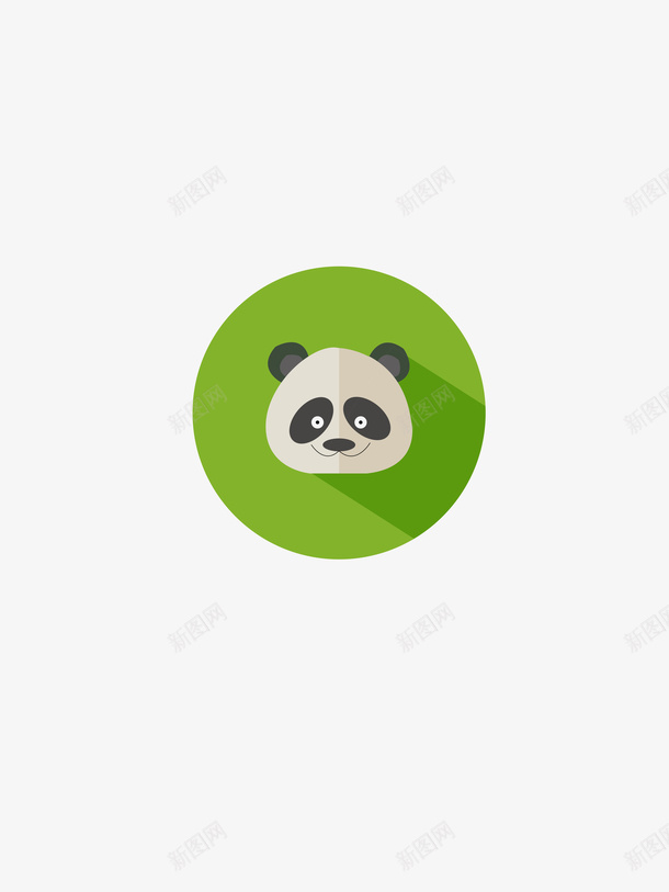绿色小熊猫图标png_新图网 https://ixintu.com 可爱 图标 小熊猫 绿色