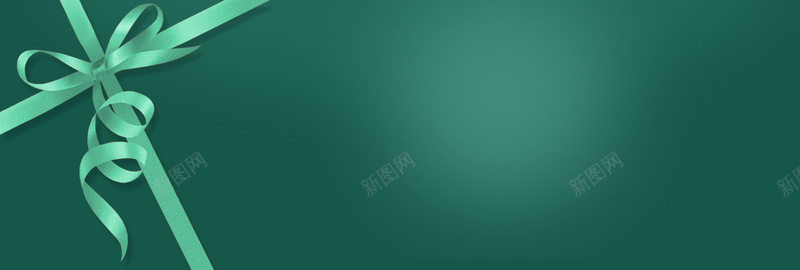 绿色清新蝴蝶结海报背景背景