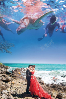 普吉岛旅游蜜月海报背景背景