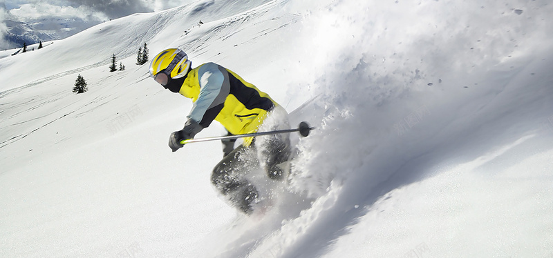 极限运动滑雪背景摄影图片