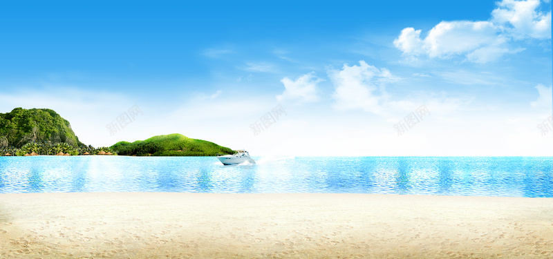 海滩背景摄影图片
