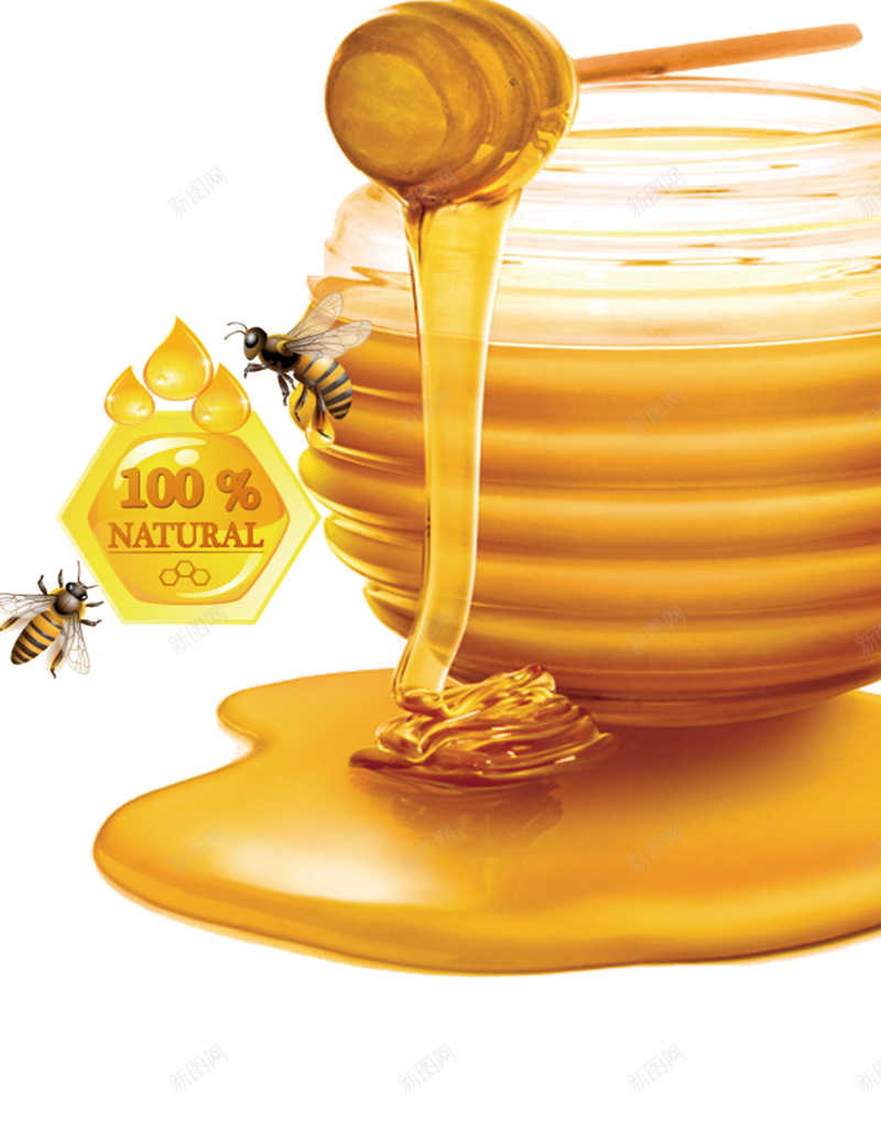 金黄色蜜罐旁的蜜蜂背景psd_新图网 https://ixintu.com psd 摄影 标牌 海报 温暖 罐子 背景 蜂蜜 蜜蜂 高清背景设计图