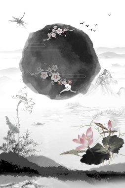 中国风清明节海报背景模板背景