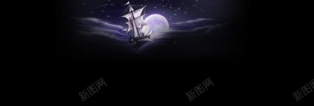 动漫帆船圆月背景bannerjpg设计背景_新图网 https://ixintu.com banner 动漫 圆月 帆船 背景