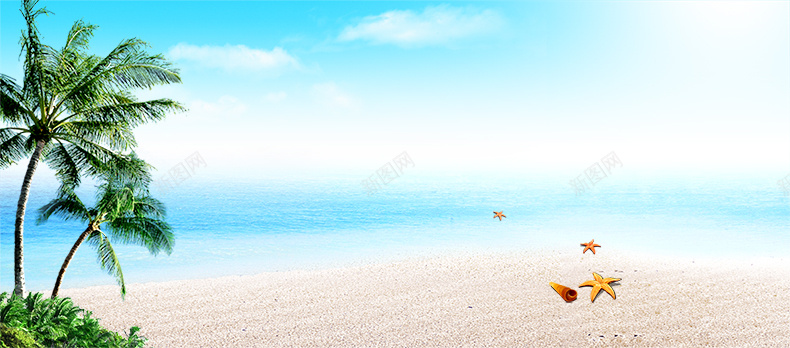 夏日沙滩psd_新图网 https://ixintu.com 夏天 夏日 摄影 椰树 海滩 详情页海报 风景