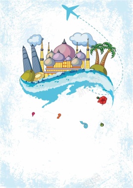 暑假泰国旅游海报背景矢量图背景