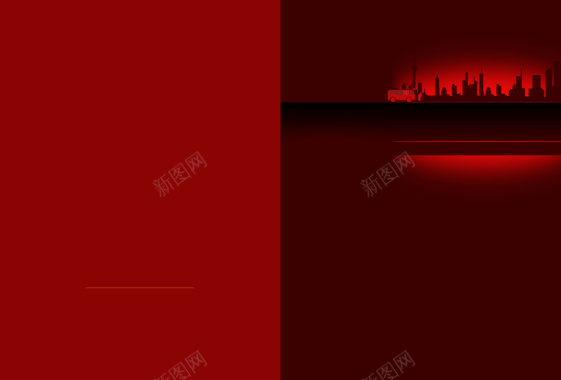 简约城市红色背景背景