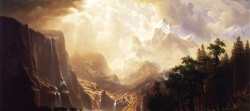 层叠的山油画质感古风云雾山背景高清图片