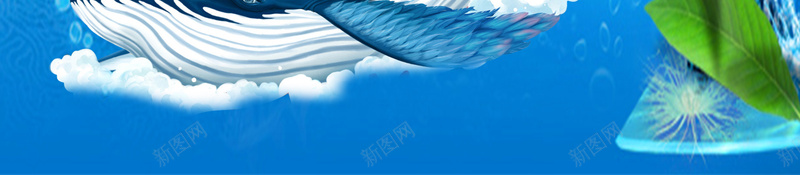 蓝色海洋动物广告背景图psd设计背景_新图网 https://ixintu.com PSD设计 动物 广告背景 海洋 深海 环境保护 蓝色 鲸鱼