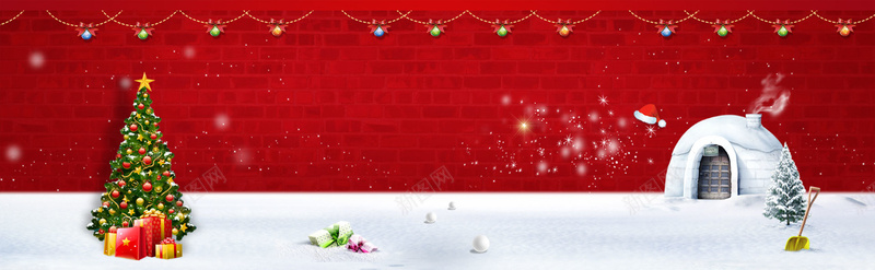 圣诞红色纹理雪花圣诞节海报背景背景
