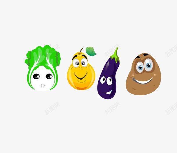 各种蔬菜和水果png免抠素材_新图网 https://ixintu.com 人物化 健康 多样 有表情
