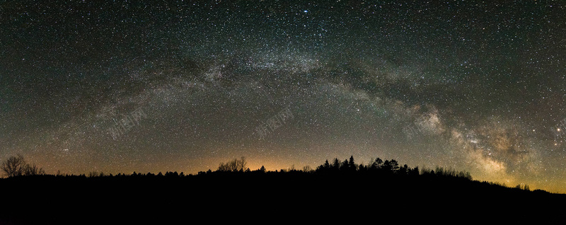 黑夜繁星背景jpg_新图网 https://ixintu.com 天空 摄影 树林 沉静 海报banner 繁星 风景 黑夜